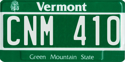 VT license plate CNM410