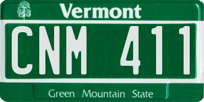 VT license plate CNM411