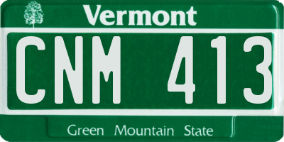 VT license plate CNM413