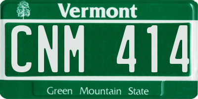 VT license plate CNM414