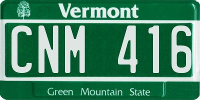 VT license plate CNM416