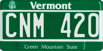 VT license plate CNM420