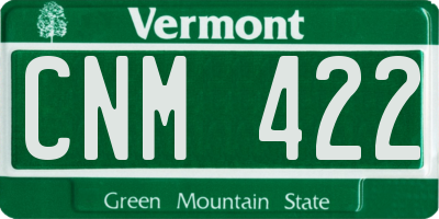 VT license plate CNM422