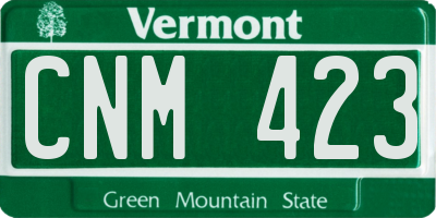 VT license plate CNM423