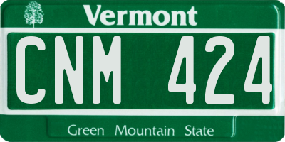 VT license plate CNM424