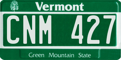 VT license plate CNM427