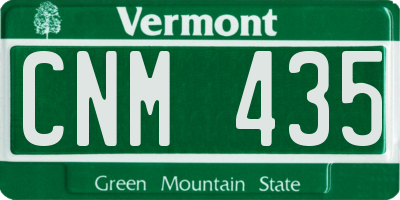 VT license plate CNM435