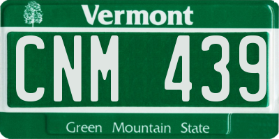 VT license plate CNM439