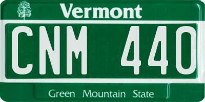 VT license plate CNM440