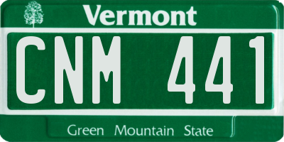 VT license plate CNM441