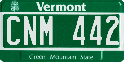 VT license plate CNM442
