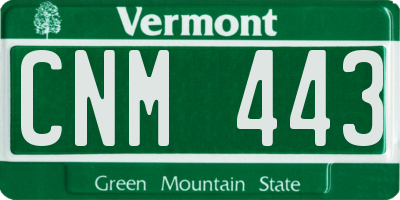 VT license plate CNM443