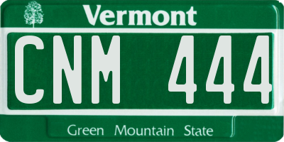 VT license plate CNM444
