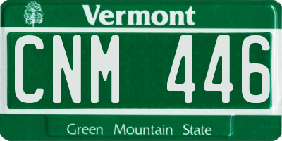 VT license plate CNM446