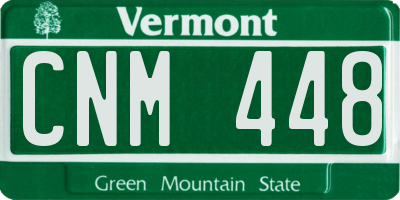 VT license plate CNM448