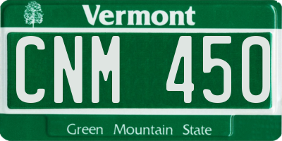 VT license plate CNM450