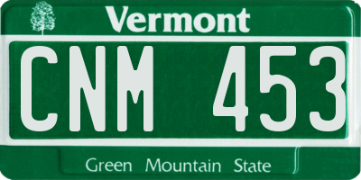 VT license plate CNM453