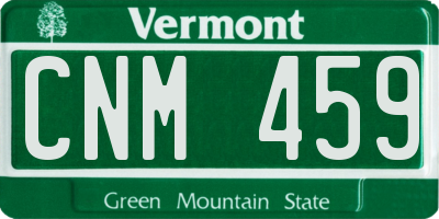 VT license plate CNM459
