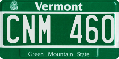 VT license plate CNM460