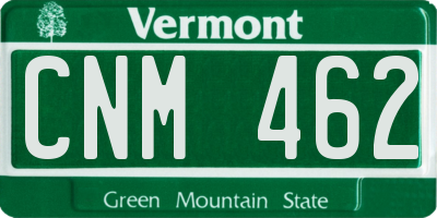 VT license plate CNM462