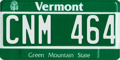 VT license plate CNM464