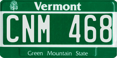 VT license plate CNM468