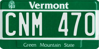 VT license plate CNM470