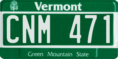 VT license plate CNM471