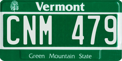 VT license plate CNM479