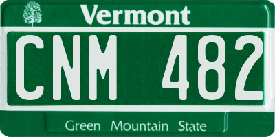 VT license plate CNM482