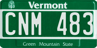 VT license plate CNM483