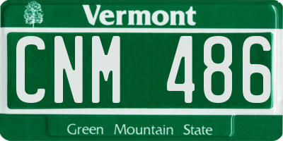 VT license plate CNM486