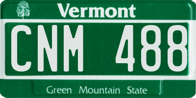 VT license plate CNM488