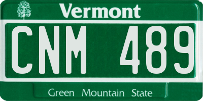 VT license plate CNM489