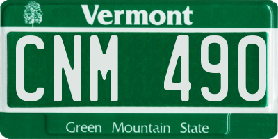 VT license plate CNM490
