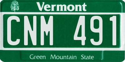 VT license plate CNM491
