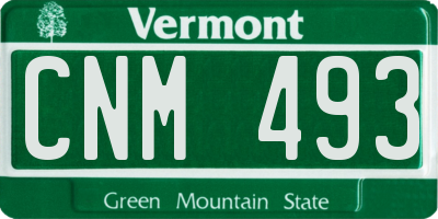 VT license plate CNM493