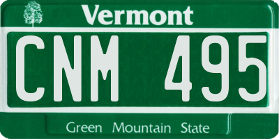 VT license plate CNM495
