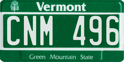 VT license plate CNM496