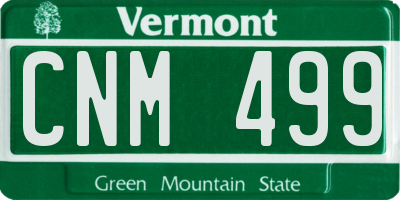 VT license plate CNM499