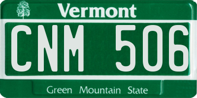 VT license plate CNM506
