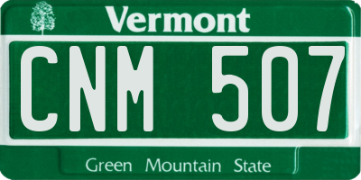 VT license plate CNM507