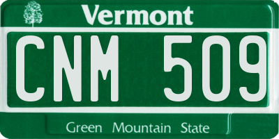 VT license plate CNM509