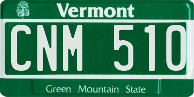 VT license plate CNM510