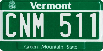 VT license plate CNM511