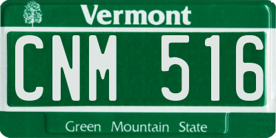 VT license plate CNM516