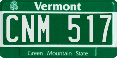VT license plate CNM517