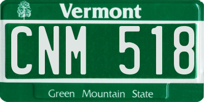 VT license plate CNM518
