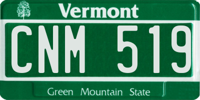VT license plate CNM519