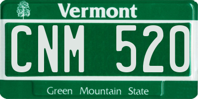 VT license plate CNM520
